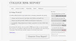 Desktop Screenshot of collegeriskreport.com
